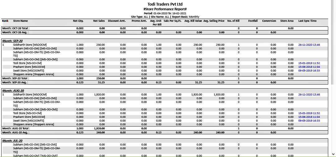 screenshot of Ginesys One